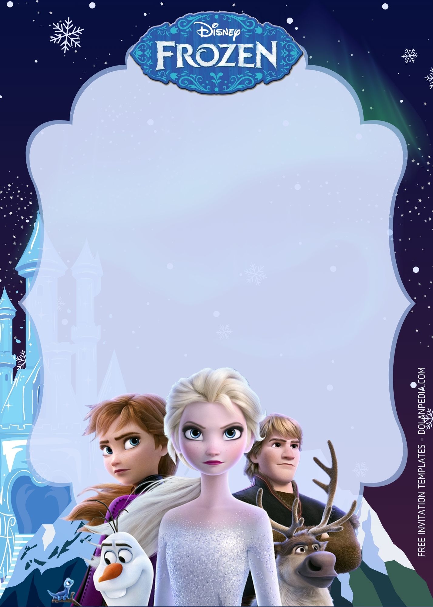 FREE Disney's Frozen Ice Princess Invitation Templates