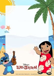 FREE Lilo & Stitch Beach Party Invitation Templates | Dolanpedia