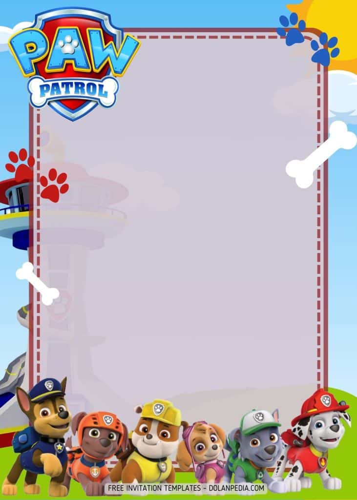 FREE Paw Patrol Rescue Mission Party Invitation Templates | DOLANPedia ...