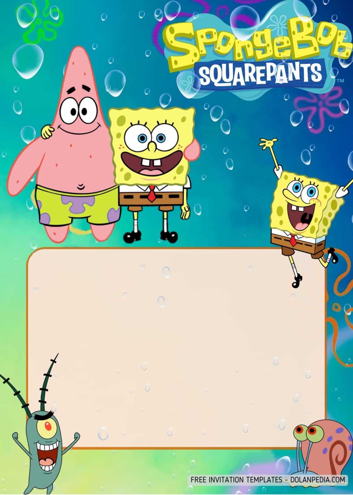 FREE Spongebob Squarepants Invitation Templates | Dolanpedia