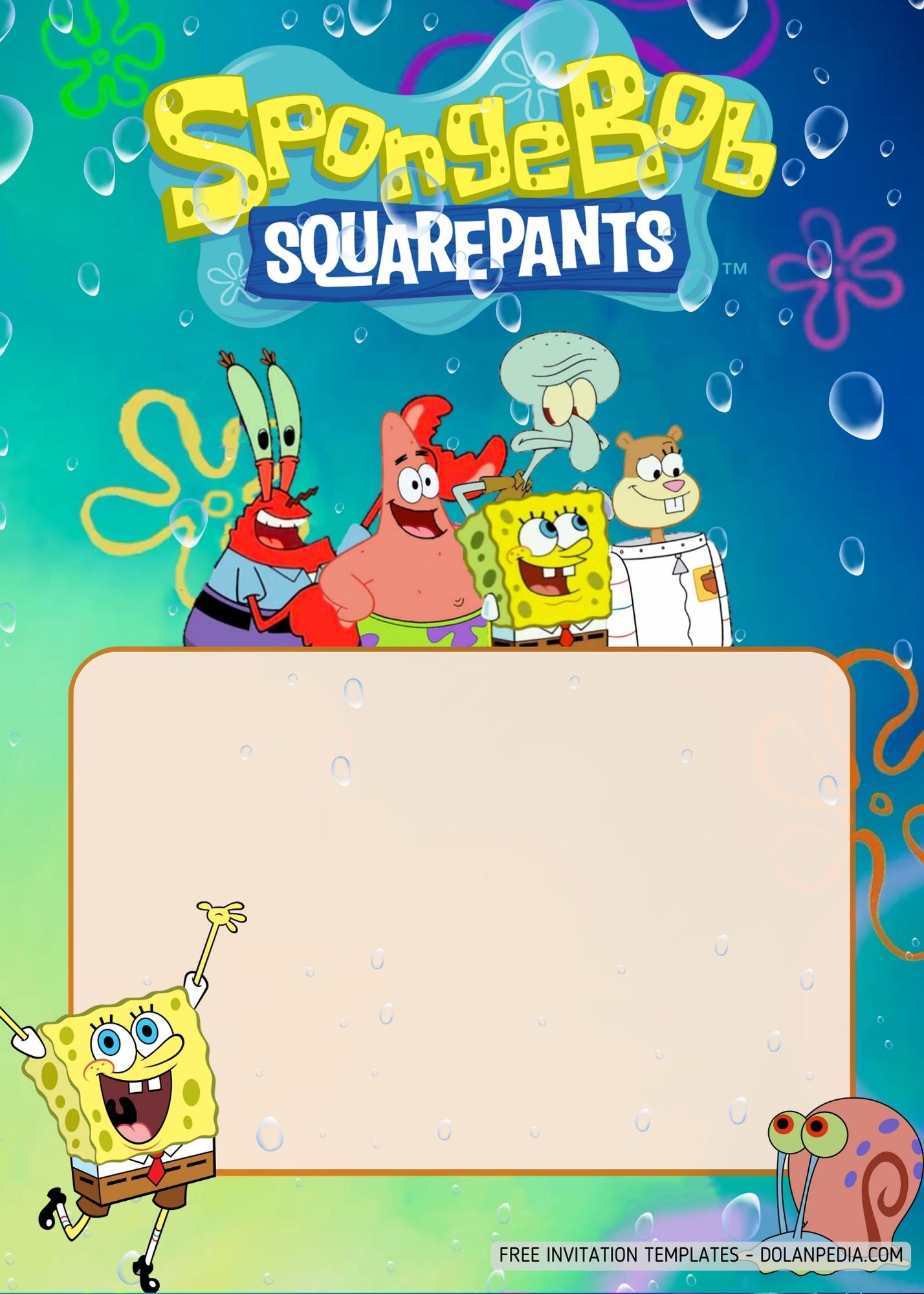 FREE Spongebob Squarepants Invitation Templates