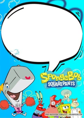 Free Spongebob Squarepants Invitation Templates 