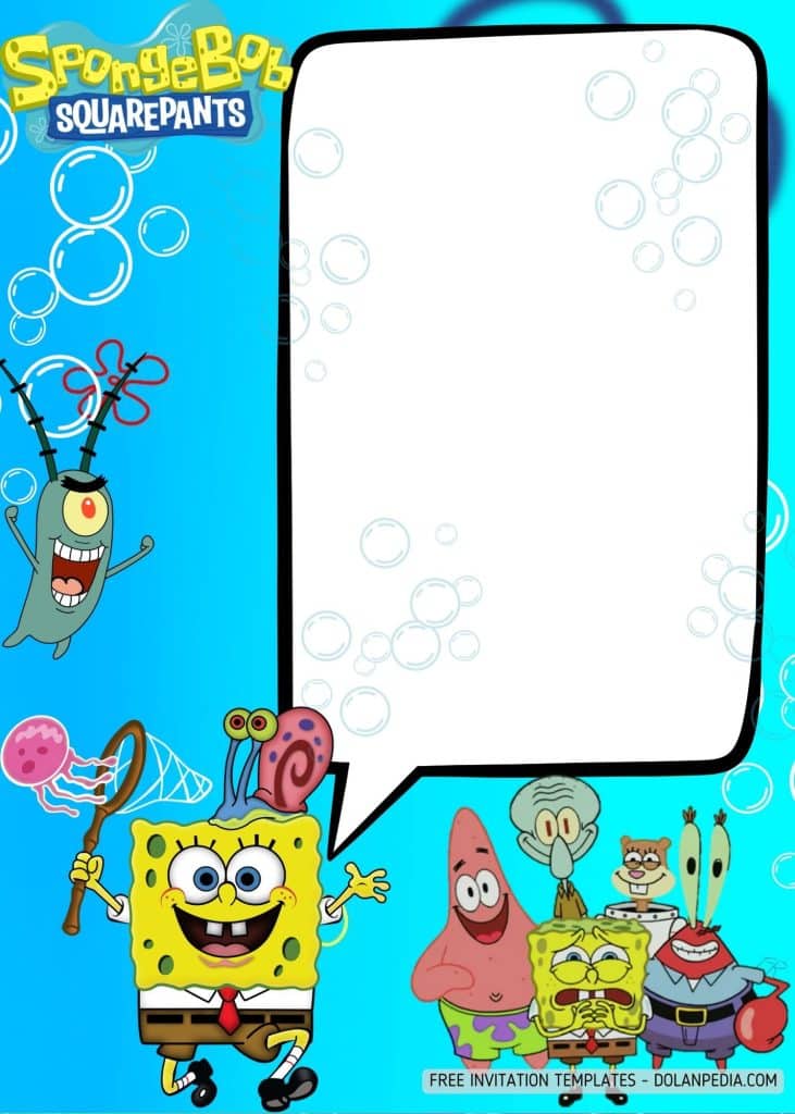 FREE Spongebob Squarepants Invitation Templates | Dolanpedia