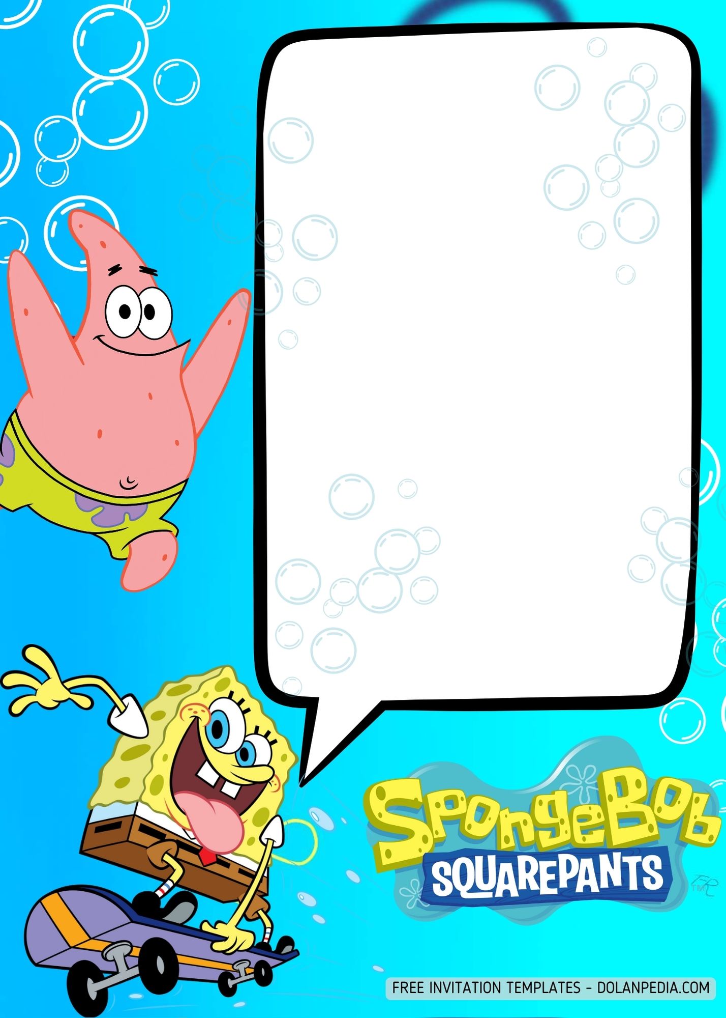 FREE Spongebob Squarepants Invitation Templates
