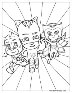 coloring pages - pj masks