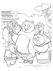 FREE Coloring Pages - Kung Fu Panda