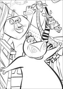 coloring pages - madagascar