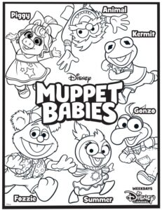 coloring pages - muppet babies